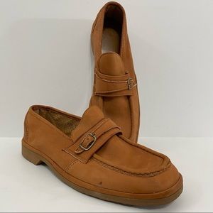 Hush Puppies Women’s 9.5W Brown Vintage Wolverine Loafers Buckle Slip on Casual